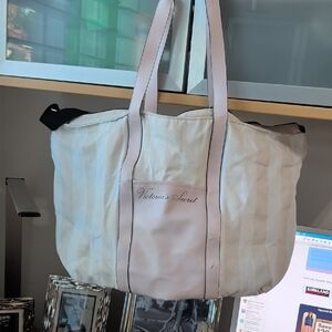 Victoria's Secret Elegant Cream and Black Tote